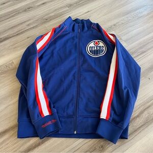 Edmonton Oilers Mitchell & Ness Warmup Jacket